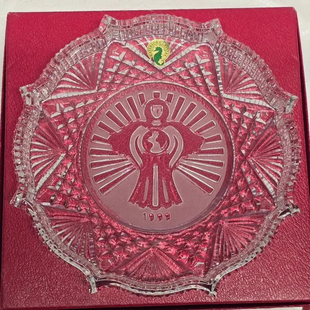 Waterford Crystal Songs of Christmas 4th Edition Joy to the World 1999 Plate NEW